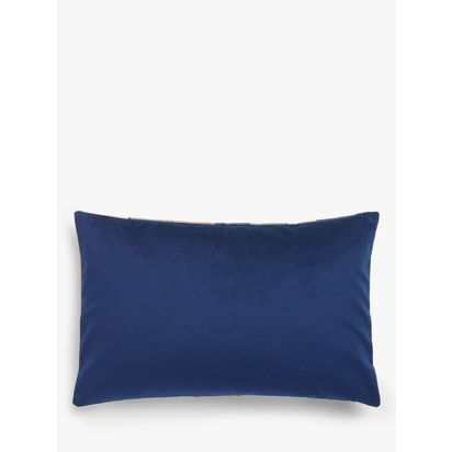 John Lewis Structure Velvet Cushion, Multi Multi | 40 x 60cm