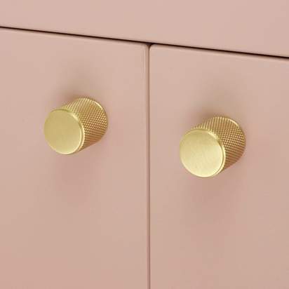 BROOKS Knurled Cylindrical Knob - Brass, Default Title,