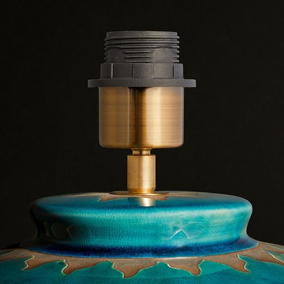 Satre table lamp in turquoise glaze