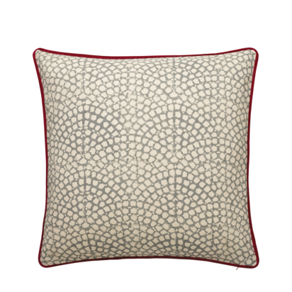 Guilloche Cushion Cover, Large - Blue