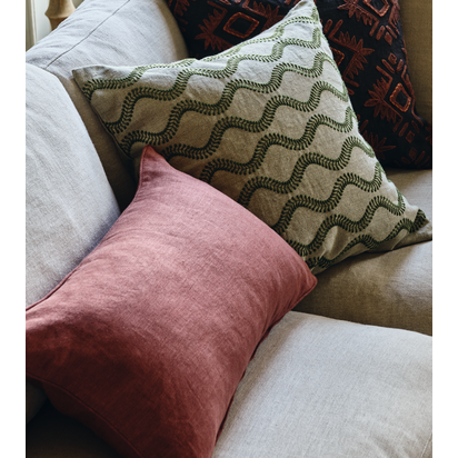 Plain Linen Cushion Cover -Terra