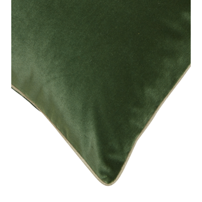 Plain Velvet Cushion Cover - Moss