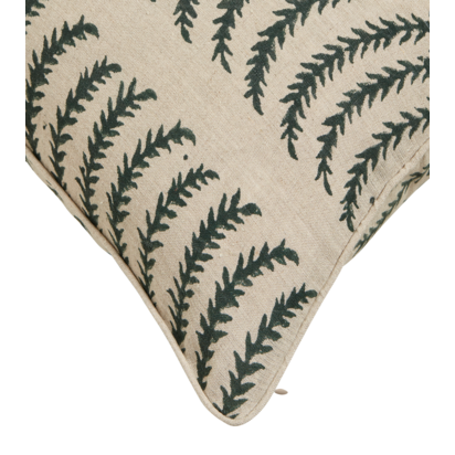 Areca Cushion Cover - Midnight Green