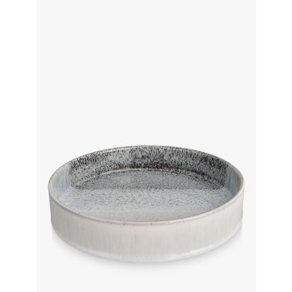 Denby Studio Grey Accent Stoneware Round Tray, 23cm