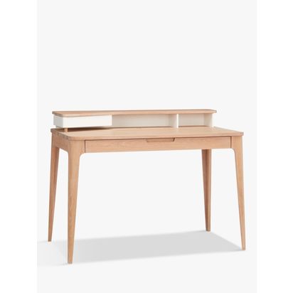 Ebbe Gehl for John Lewis Mira Desk Oak/White | H90 x W120 x D60cm. Drawer depth: 36cm