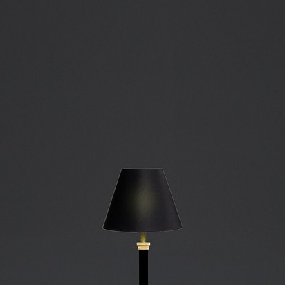 16cm empire lampshade in black silk with glasgow gold interior