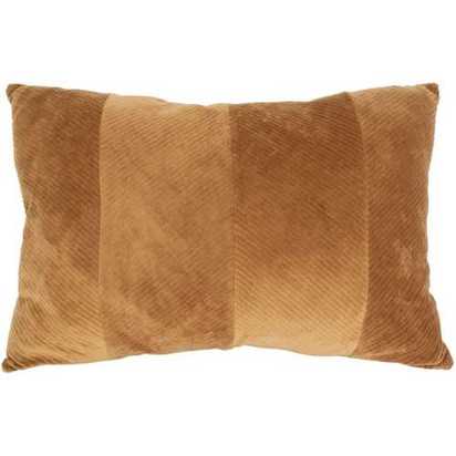 OUTLET Ribbed Panel Cushion - Chocolate Brown
