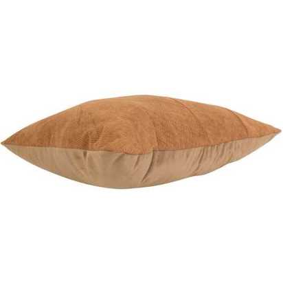 OUTLET Ribbed Panel Cushion - Chocolate Brown