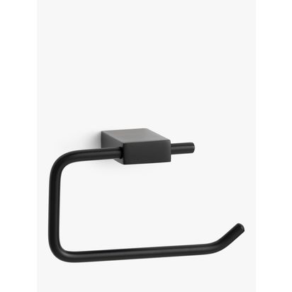 John Lewis Opus Swing Toilet Roll Holder Black | H8.4 x W15.4 x D5.8cm