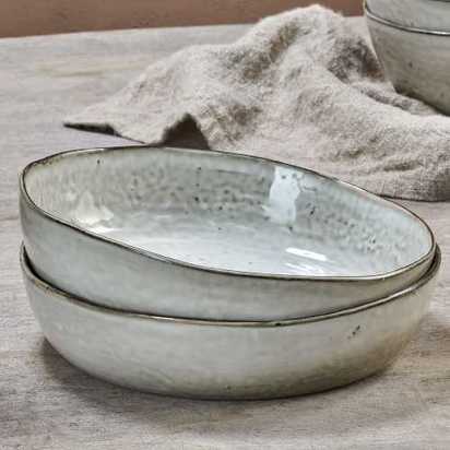 Nkuku Amina Serving Bowl - Cream - Large