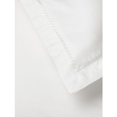 John Lewis 600 Thread Count Stitch Trim Bedding White | Standard pillowcase