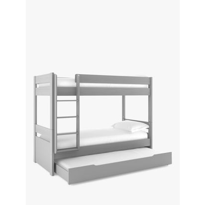 Stompa Detachable Bunk Bed with Trundle Drawer, Extra Long Single, Grey Grey | H1612 x W1051 x D2082mm