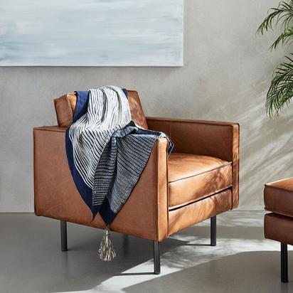 Axel Armchair Leather, Saddle