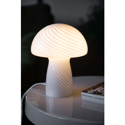 Mushroom Shaped White Table Lamp