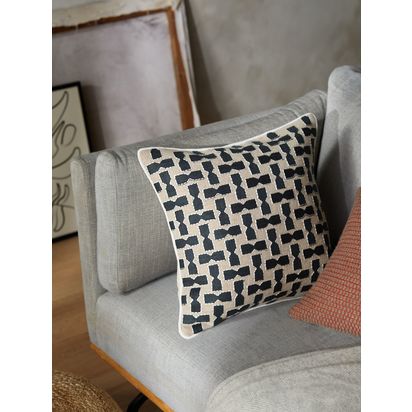 John Lewis Hew Cushion Black | 45 x 45cm