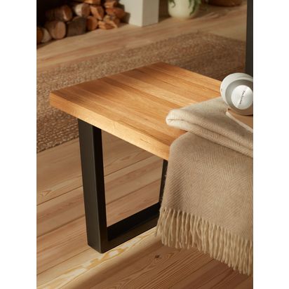 John Lewis Calia 3-Seater Dining Bench, Solid Oak Oak | H45 x W147 x D42cm