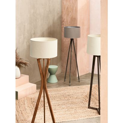 John Lewis Hourglass Floor Lamp, Oak Oak | H160.5 x W47 x D47cm