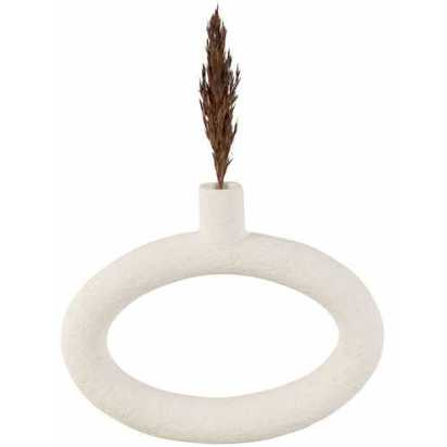 OUTLET Ring Wide Oval Vase - Ivory
