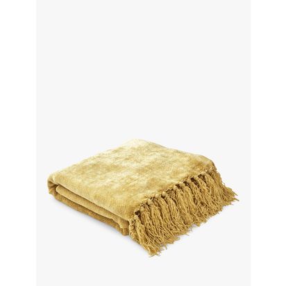 Laura Ashley Hamilton Throw, Antique Gold Antique Gold | L170 x W130cm