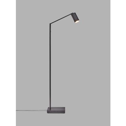 John Lewis Spot LED Floor Lamp, Black Black | H127 x W43.8 x D16.5cm