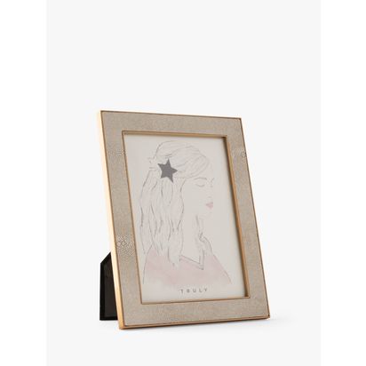 Truly Faux Shagreen Photo Frame, Ivory