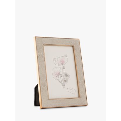 Truly Faux Shagreen Photo Frame, Ivory