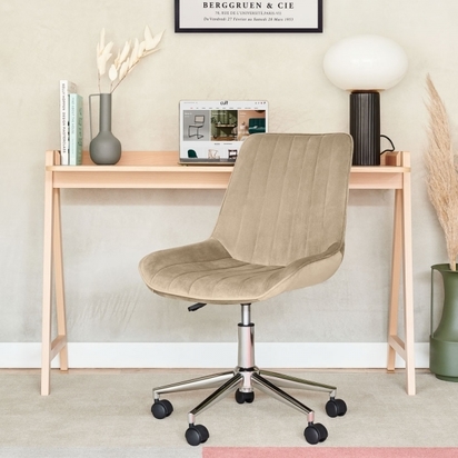 Taylor Office Chair, Taupe Velvet