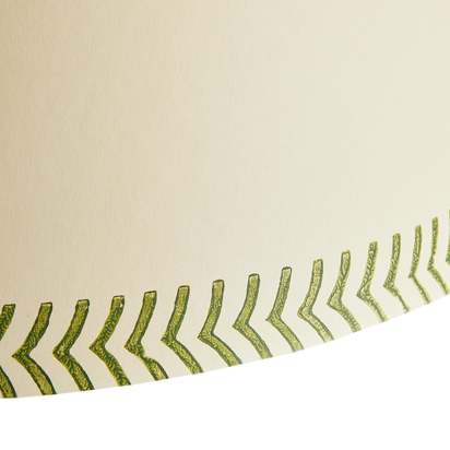 16cm empire shade in verdant arrows hand painted card