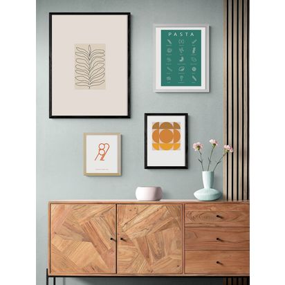 EAST END PRINTS Flower Love Child 'Organics' Framed Print Black Frame | 53.4 x 43.4cm