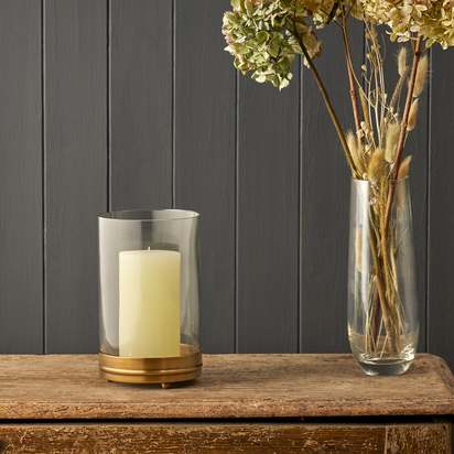 Smaller Zephyr storm lantern base in antique brass