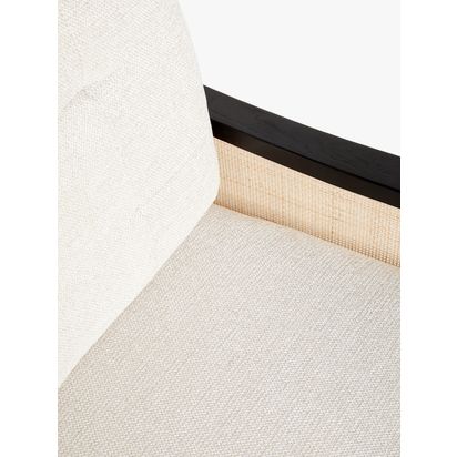 John Lewis Gondola Club Chair, Black Leg, Natural Natural | H80 x W72 x D83.5cm