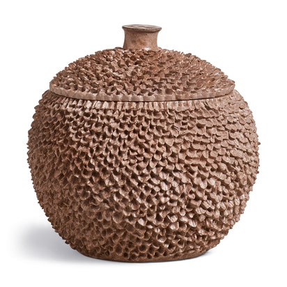 Astreopora Lidded Pot – Bark