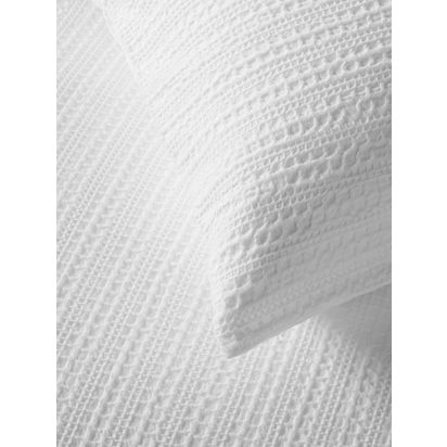 John Lewis Stripe Waffle Bedding White | Double duvet cover