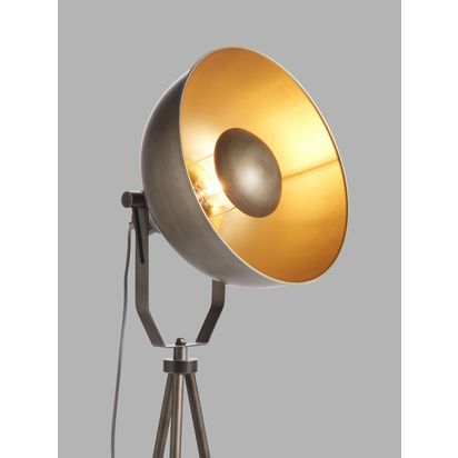 John Lewis Millhouse Floor Lamp, Brass Brass | H159 x Dia.65cm