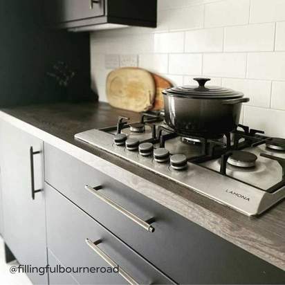 KEPLER Knurled T-Bar Handle - Stainless Steel, 185mm (128mm CC),