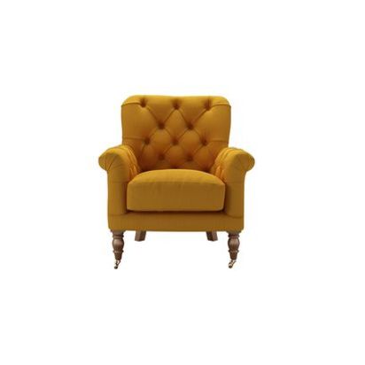 Poppy Armchair in Mango Brushed Linen Cotton