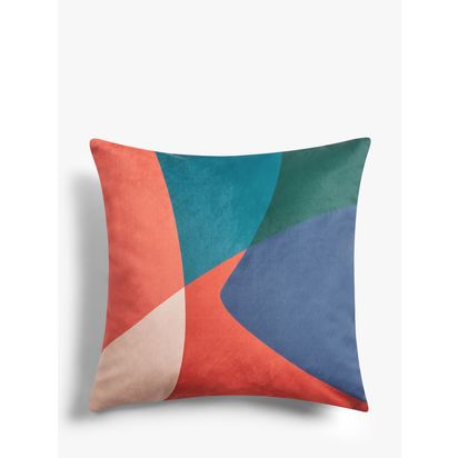 John Lewis Affinity Cushion Orange / Blue | H10 x W50 x D50cm