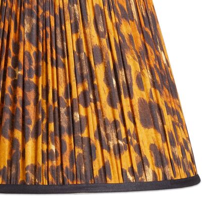 12cm tall tapered shade with candle clip in classic Leopard Love by Matthew Williamson