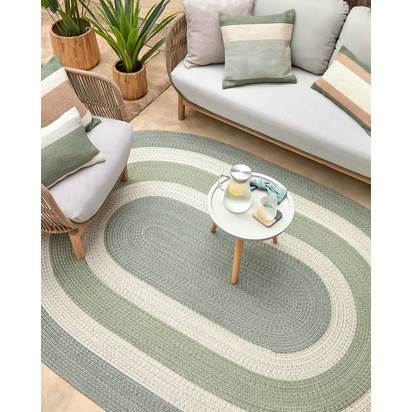 Wilmina set of 4 coasters in green stone and wood