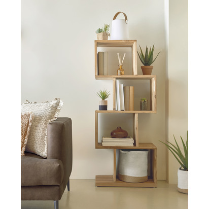 Abilen shelf in oak veneer and white lacquer 120 x 15 cm FSC 100%