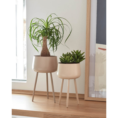 Apia beige metal plant pot stand Ã˜ 18 cm