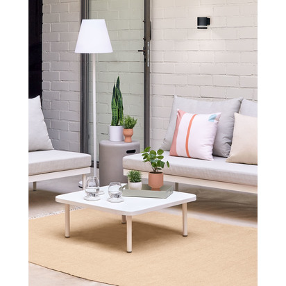 Artificial Sansevieria with white plantpot 55 cm