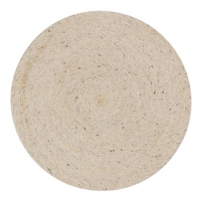 Takashi 100% grey wool round rug, Ã˜ 200 cm