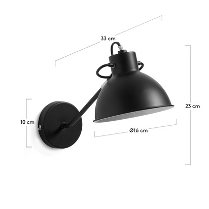 Offelis wall lamp black