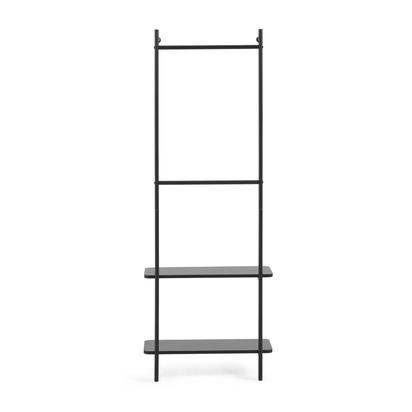 Galatia melamine and metal clothes rail with black finish 60 x 162 cm