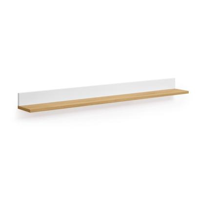 Abilen shelf in oak veneer and white lacquer 120 x 15 cm FSC 100%