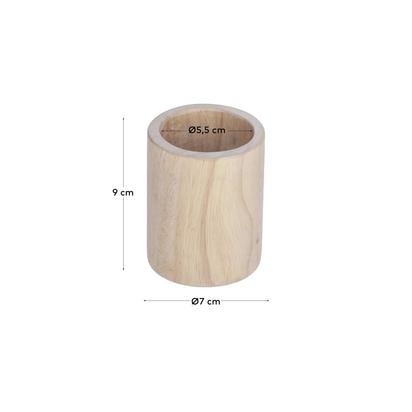 Dilcia solid rubber wood pencil holder