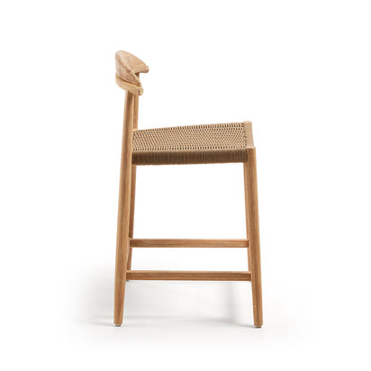 Nina stool in solid acacia wood height 62 cm