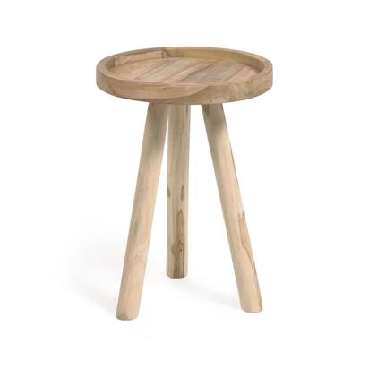 Glenda round solid teak wood side table, Ã˜ 35 cm