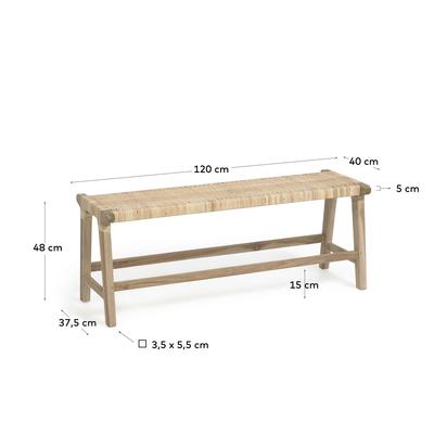 Glenda round solid teak wood side table, Ã˜ 35 cm